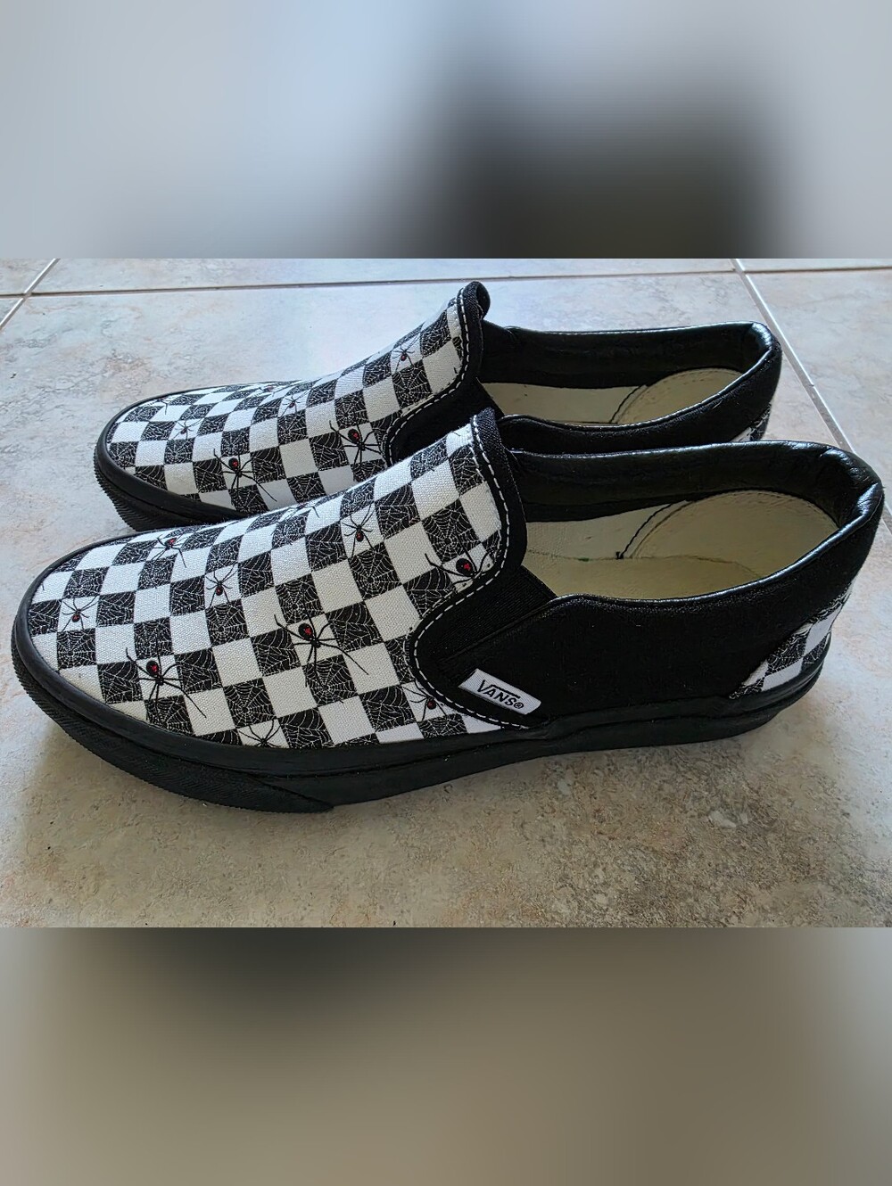 Vans Checkerboard Slip-On Sneakers - Black & White